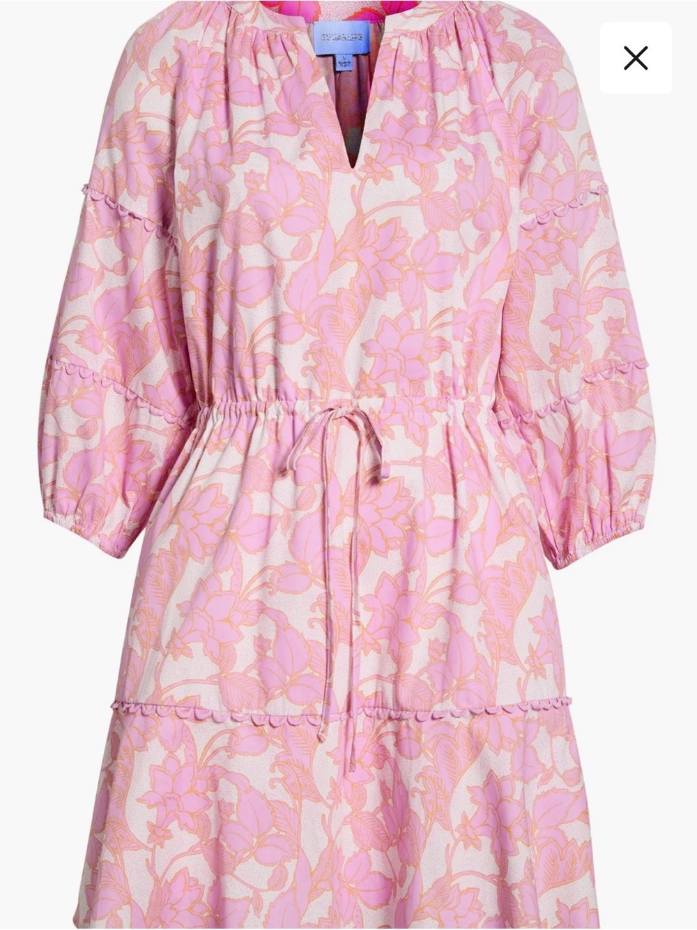 Sugarlips Pink Floral Tie-Waist Mini Dress - Picture 5 of 10